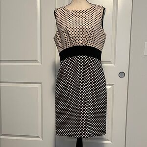 Tahari Sleeveless Polka Dot Dress